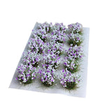 Maxbell DIY Miniature Flower Cluster for Scenery Landscape Sand Table Train Railroad Light Purple