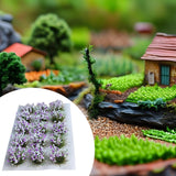 Maxbell DIY Miniature Flower Cluster for Scenery Landscape Sand Table Train Railroad Light Purple