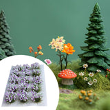 Maxbell DIY Miniature Flower Cluster for Scenery Landscape Sand Table Train Railroad Light Purple