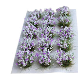 Maxbell DIY Miniature Flower Cluster for Scenery Landscape Sand Table Train Railroad Light Purple