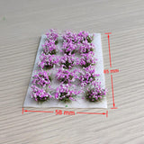Maxbell DIY Miniature Flower Cluster for Scenery Landscape Sand Table Train Railroad Deep Purple