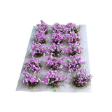 Maxbell DIY Miniature Flower Cluster for Scenery Landscape Sand Table Train Railroad Deep Purple