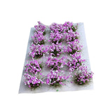 Maxbell DIY Miniature Flower Cluster for Scenery Landscape Sand Table Train Railroad Deep Purple