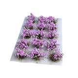 Maxbell DIY Miniature Flower Cluster for Scenery Landscape Sand Table Train Railroad Deep Purple