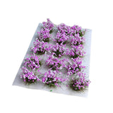 Maxbell DIY Miniature Flower Cluster for Scenery Landscape Sand Table Train Railroad Deep Purple