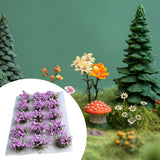 Maxbell DIY Miniature Flower Cluster for Scenery Landscape Sand Table Train Railroad Deep Purple