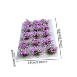 Maxbell DIY Miniature Flower Cluster for Scenery Landscape Sand Table Train Railroad Deep Purple
