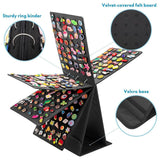 Maxbell Shoe Charms Organizer with 5 Pages Display Stand Practical Shoe Charm Holder Black
