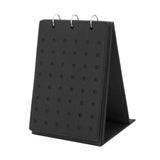 Maxbell Shoe Charms Organizer with 5 Pages Display Stand Practical Shoe Charm Holder Black