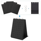 Maxbell Shoe Charms Organizer with 5 Pages Display Stand Practical Shoe Charm Holder Black