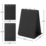 Maxbell Shoe Charms Organizer with 5 Pages Display Stand Practical Shoe Charm Holder Black