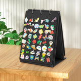 Maxbell Shoe Charms Organizer with 5 Pages Display Stand Practical Shoe Charm Holder Black