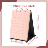 Maxbell Shoe Charms Organizer with 5 Pages Display Stand Practical Shoe Charm Holder Pink