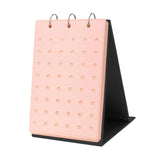 Maxbell Shoe Charms Organizer with 5 Pages Display Stand Practical Shoe Charm Holder Pink