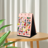 Maxbell Shoe Charms Organizer with 5 Pages Display Stand Practical Shoe Charm Holder Pink