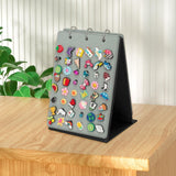 Maxbell Shoe Charms Organizer with 5 Pages Display Stand Practical Shoe Charm Holder Gray
