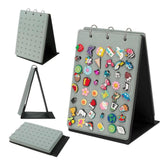Maxbell Shoe Charms Organizer with 5 Pages Display Stand Practical Shoe Charm Holder Gray