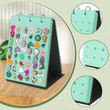 Maxbell Shoe Charms Organizer with 5 Pages Display Stand Practical Shoe Charm Holder Green