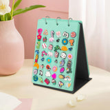 Maxbell Shoe Charms Organizer with 5 Pages Display Stand Practical Shoe Charm Holder Green