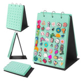 Maxbell Shoe Charms Organizer with 5 Pages Display Stand Practical Shoe Charm Holder Green