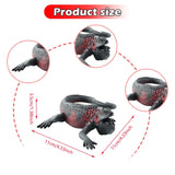 Maxbell Simulation Lizard Figurine Compact Art Reptile Model for Gift Apartment Cafe Gray