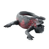 Maxbell Simulation Lizard Figurine Compact Art Reptile Model for Gift Apartment Cafe Gray