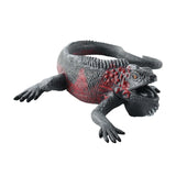Maxbell Simulation Lizard Figurine Compact Art Reptile Model for Gift Apartment Cafe Gray