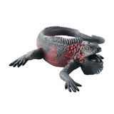 Maxbell Simulation Lizard Figurine Compact Art Reptile Model for Gift Apartment Cafe Gray