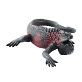 Maxbell Simulation Lizard Figurine Compact Art Reptile Model for Gift Apartment Cafe Gray
