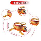 Maxbell Simulation Lizard Figurine Compact Art Reptile Model for Gift Apartment Cafe Yellow