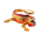 Maxbell Simulation Lizard Figurine Compact Art Reptile Model for Gift Apartment Cafe Yellow