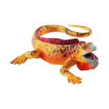 Maxbell Simulation Lizard Figurine Compact Art Reptile Model for Gift Apartment Cafe Yellow