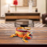 Maxbell Simulation Lizard Figurine Compact Art Reptile Model for Gift Apartment Cafe Yellow