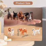Maxbell 9x Mini Dog Figurines Toy Mini Crafts for Bath Toys Photo Props Cake Toppers