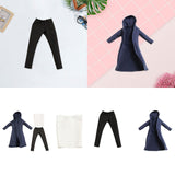 Maxbell 3Pcs 1/12 Scale Wind Coat and Pants Vest Miniature Model for 6" Male Figures