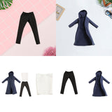 Maxbell 3Pcs 1/12 Scale Wind Coat and Pants Vest Miniature Model for 6" Male Figures