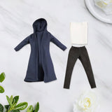 Maxbell 3Pcs 1/12 Scale Wind Coat and Pants Vest Miniature Model for 6" Male Figures
