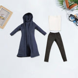 Maxbell 3Pcs 1/12 Scale Wind Coat and Pants Vest Miniature Model for 6" Male Figures