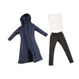Maxbell 3Pcs 1/12 Scale Wind Coat and Pants Vest Miniature Model for 6" Male Figures