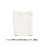 Maxbell 1/12 White Vest Decoration Miniature Model for 6in Doll Model Action Figures