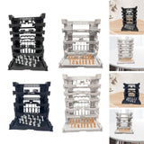 Maxbell Interlocking Display Base DIY Robot Machine Nest Action Figure Display Stand 16.5x11.5x21.5cm Black