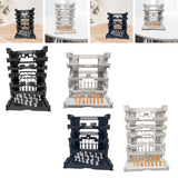 Maxbell Interlocking Display Base DIY Robot Machine Nest Action Figure Display Stand 16.5x11.5x21.5cm Black