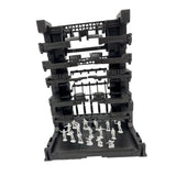 Maxbell Interlocking Display Base DIY Robot Machine Nest Action Figure Display Stand 16.5x11.5x21.5cm Black