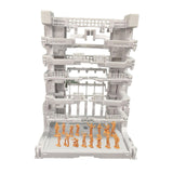 Maxbell Interlocking Display Base DIY Robot Machine Nest Action Figure Display Stand 16.5x11.5x21.5cm White