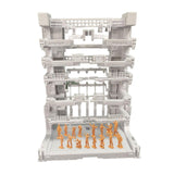 Maxbell Interlocking Display Base DIY Robot Machine Nest Action Figure Display Stand 16.5x11.5x21.5cm White