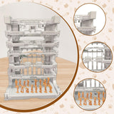 Maxbell Interlocking Display Base DIY Robot Machine Nest Action Figure Display Stand 16.5x11.5x21.5cm White