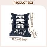 Maxbell Interlocking Display Base DIY Robot Machine Nest Action Figure Display Stand 16.5x11.5x16.5cm Black