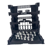 Maxbell Interlocking Display Base DIY Robot Machine Nest Action Figure Display Stand 16.5x11.5x16.5cm Black