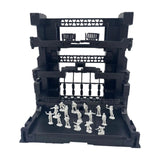 Maxbell Interlocking Display Base DIY Robot Machine Nest Action Figure Display Stand 16.5x11.5x16.5cm Black
