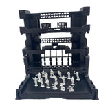 Maxbell Interlocking Display Base DIY Robot Machine Nest Action Figure Display Stand 16.5x11.5x16.5cm Black